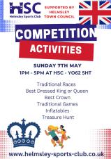 Helmsley Sports Club Poster Coronation Events 7th May 2023